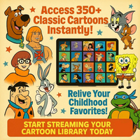 350+ Classic Cartoons Collection | Digital Library | Instant Download | HD & Full HD